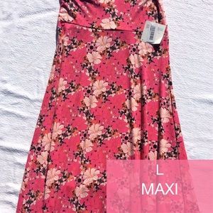 LuLaRoe pink spring Maxi skirt Large